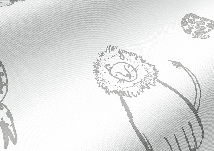 Zootime Sketch, Elephant Grey - Twist&Fit Roller Blind - Image 4